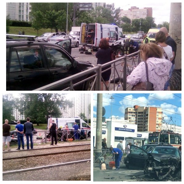 В массовом ДТП в Петербурге погиб человек